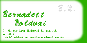 bernadett moldvai business card